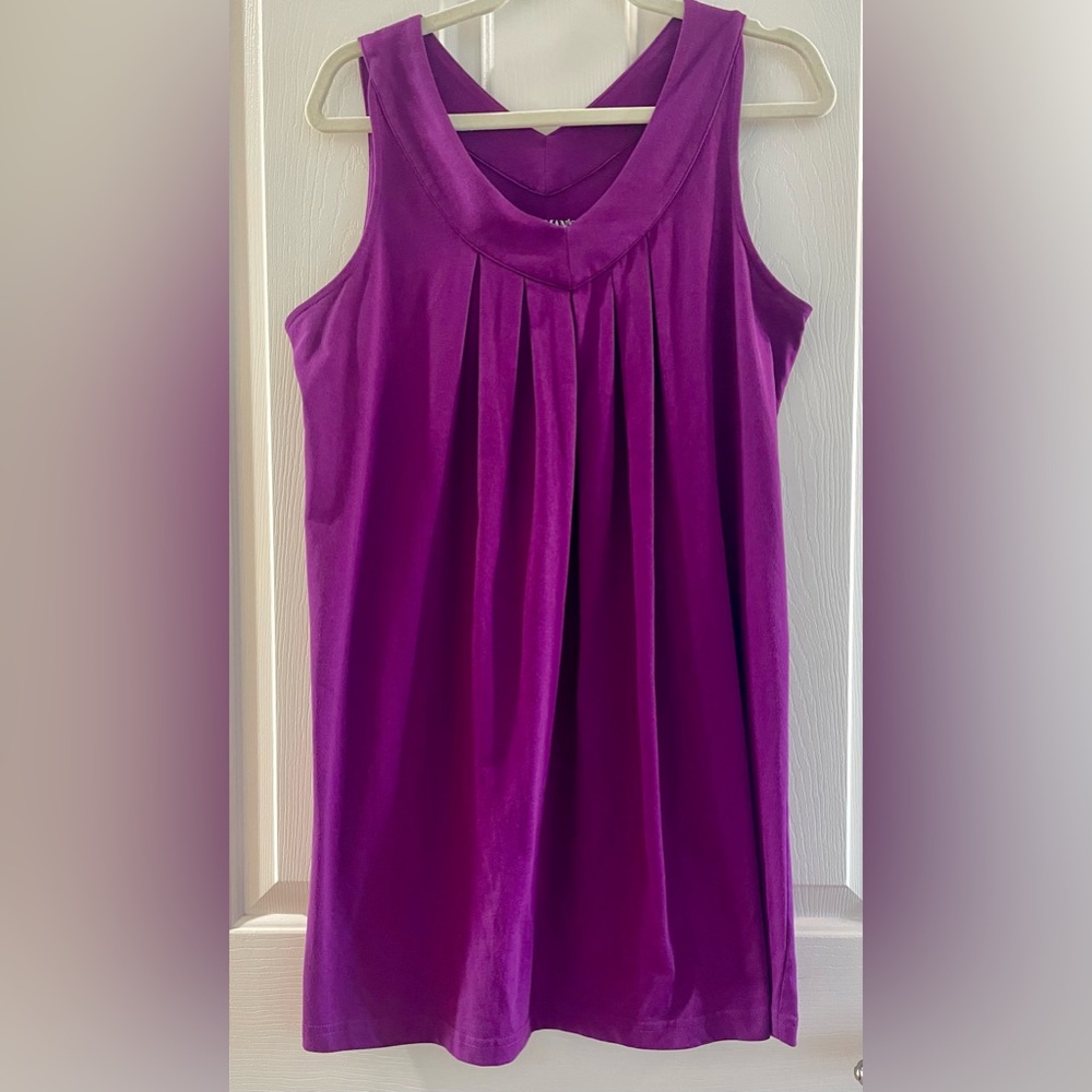 Roaman’s Sleeveless Purple Tunic 14/16 NWOT
